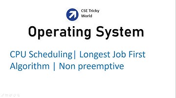 OS| LJF NON preemptive | Longest Job First Scheduling  Algorithm| GATE CS| NTA NET CS| HSSC PGT CS