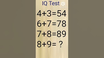 iq test question | math puzzle challenge
