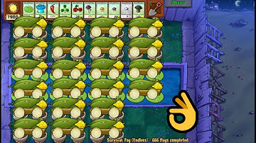 22 Cob😱 | PvZ Survival Fog (Endless)