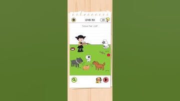Level 353 - Cat must escape from dog | Brain Test - All stars | #walkthrough #braintest
