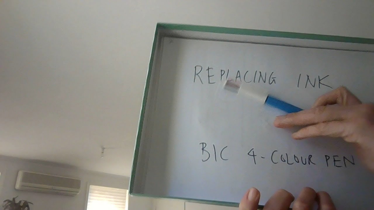 BIC 4 colour pen replacing ink - YouTube