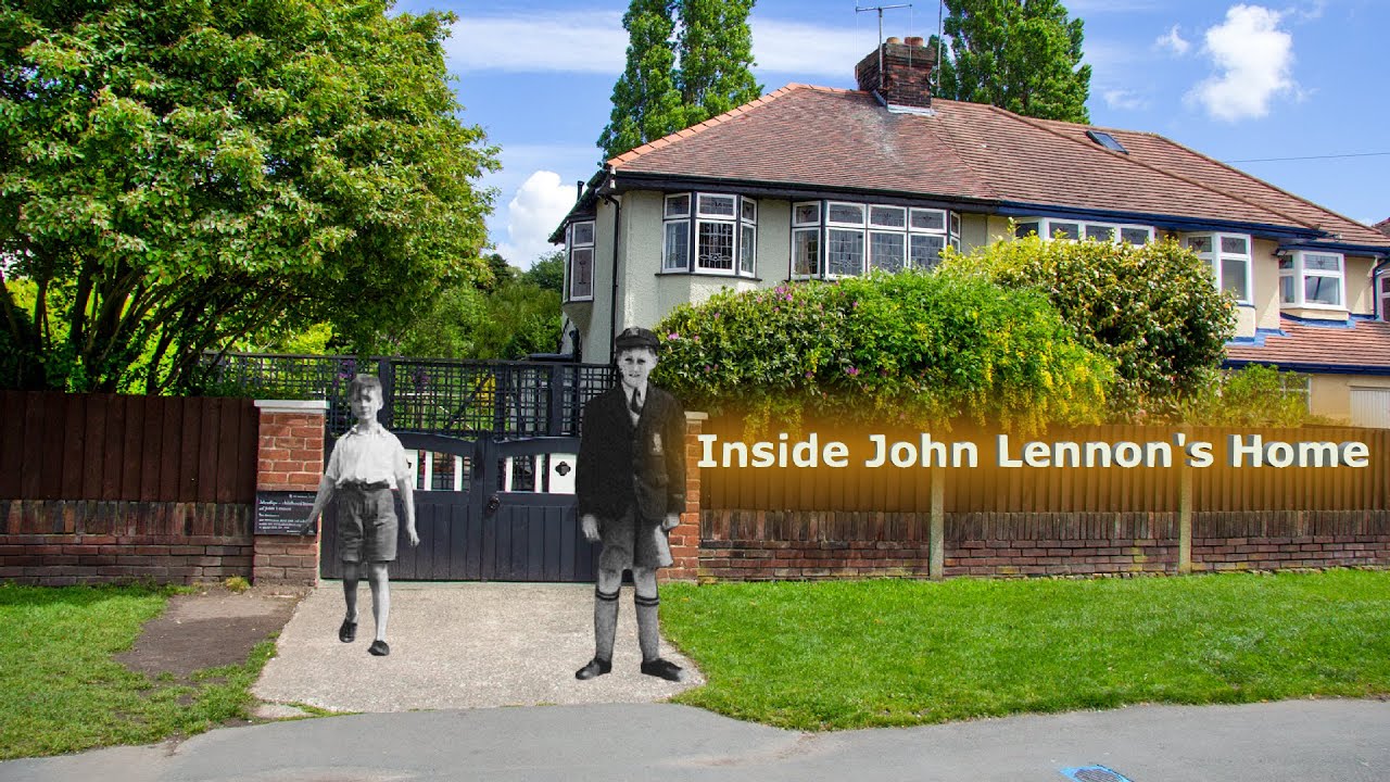 Inside John Lennon's House in Liverpool. Now and then. YouTube