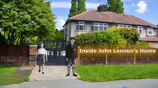 Inside John Lennon's House in Liverpool. Now and then.