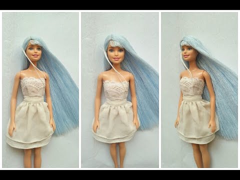 Hướng dẫn may tóc cho búp bê bằng chỉ - Doll wig tutorial - Kemtrinamda.vn