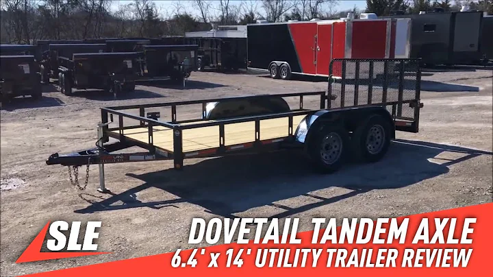 6.4' X 14' Tandem Axle Dove Tail Utility Trailer With Gate & Fenders Review Walkthrough