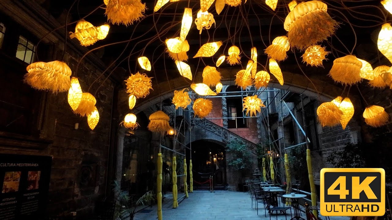 Walking El Born in Barcelona City | Hidden Medieval Streets - 4k Silent Tour