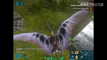 (Ark Mobile) Raiding raft with tek rifle and tapejara