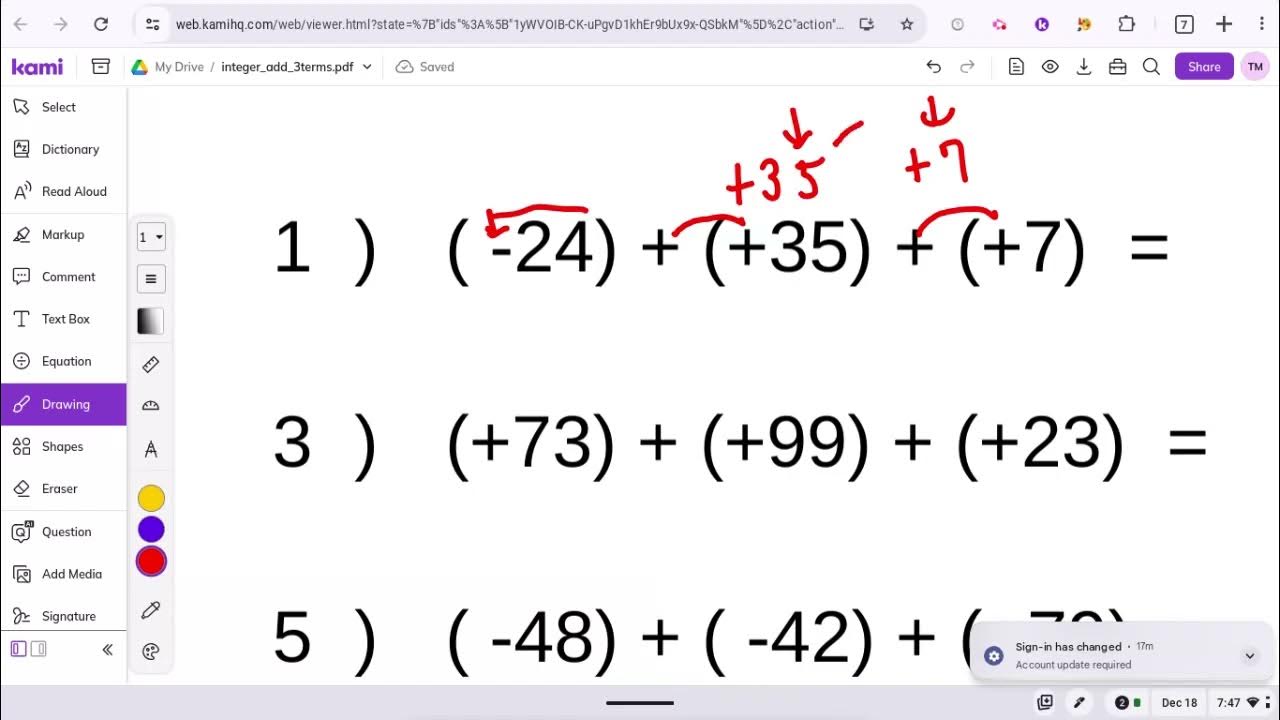 Adding Integers - YouTube