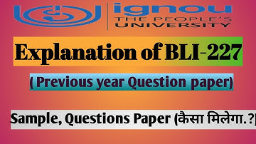 All About Ignou BLI-227 Practical |  Ignou BLI-227 Practical |Question paper of Bli-227 #blis #ignou