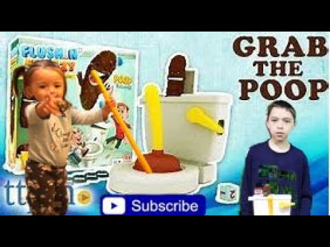 GRAB THE POO WIN THE GAME CHALLENGE | FLUSH N FRENZY GAME | FAMILY BOARD GAME NIGHT
