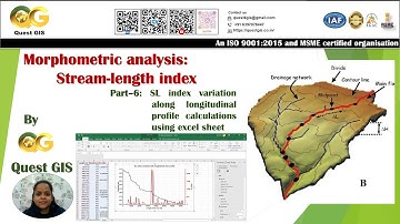 Part 6: Morphometric analysis: SL index along longitudinal profile calculations using excel sheet