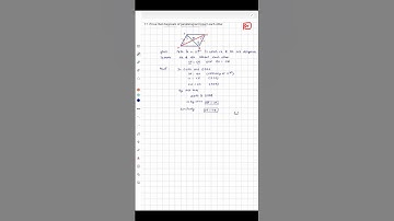 Prove that diagonals  of parallelogram bisect each other. #sumittutorials #cbsesolution #wowmaths