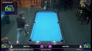 BRITTA vs WAYNE - BEHIND THE PINE - TABLE 1 | EvoSports