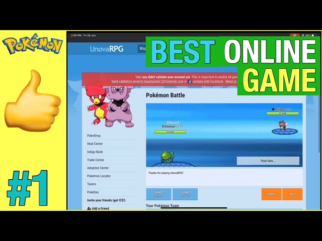 PokéDex UnovaRPG (Pokémon Indigo) Online Game