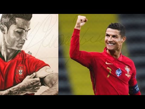 Cristiano Ronaldo Color Pencil Drawing - YouTube