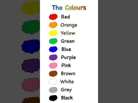 الألوان باللغة الإنجليزية