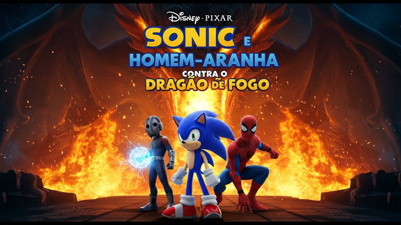 Sonic e Homem-Aranha contra o Dragão de Fogo! 🐉⚡🕷️ Uma Aventura ...