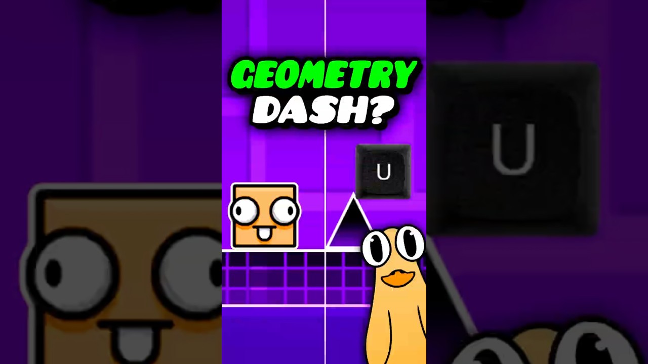 Совершенно нормальная геометрическая гонка... #geometrydash