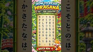 Learn Hiragana in Japanese | Hiragana Alphabet Chart for Beginners #japanese #jlpt #japanesebeginner