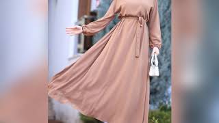 فساتين محجبات للربيع باللون البيج Spring beige hijab dresses