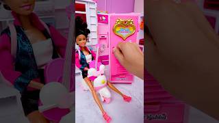 Satisfying Unboxing Barbie Doll &amp; Locker Set Toys, ASMR Video #shorts