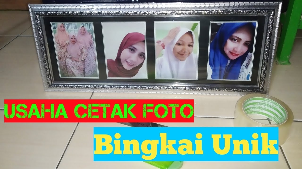 USAHA CETAK FOTO  BINGKAI  UNIK  4R 4 SUSUN YouTube