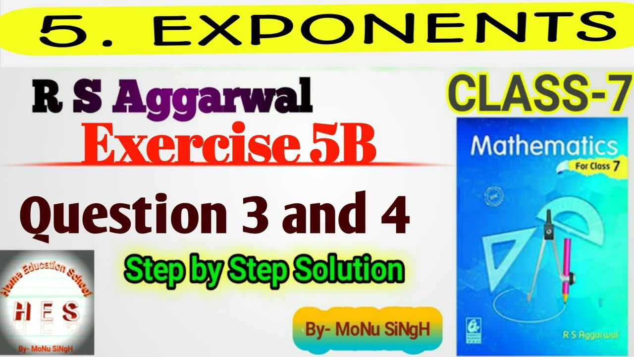 RS Aggarwal Class 7 Chapter 5 Exercise 5B Question Number 3-4 | Chapter ...