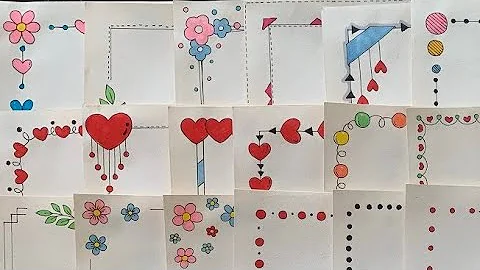 20 BEAUTIFUL BORDER DESIGNS/PROJECT WORK DESIGNS/A4 SHEET/FILE/FRONT PAGE DESIGN FOR SCHOOL PROJECTS