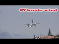 Amazing gusty wind landing dash 8 400 sata at madeira airport