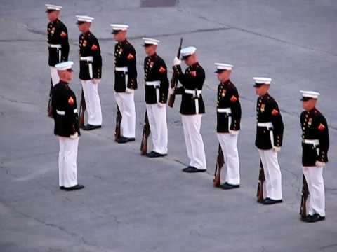 Marines' Silent Drill with an Oops! ("Military Ceremony Fail" ORIGINAL)