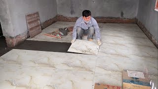 Technique Of Raising The Background Of Living Room With Concrete And How To Ceramic Tiles