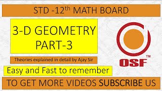 3D GEOMETRY | CARTESIAN EQUATION OF PLANE | CLASS 12 | MATH | BY AJAY SIR