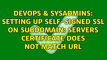 DevOps & SysAdmins: Setting up self-signed ssl on subdomain: servers certificate does not match URL
