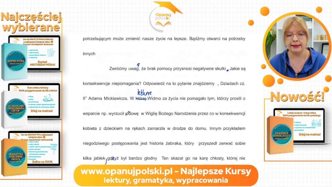 Sprawdzam przemówienia i rozprawki:)