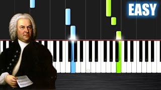 Video thumbnail of "Bach - Minuet in G - EASY Piano Tutorial by PlutaX"