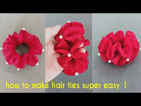 Cách may dây cột tóc siêu dễ & đẹp ll MẪU 1 l how to make hair ties  super easy 1
