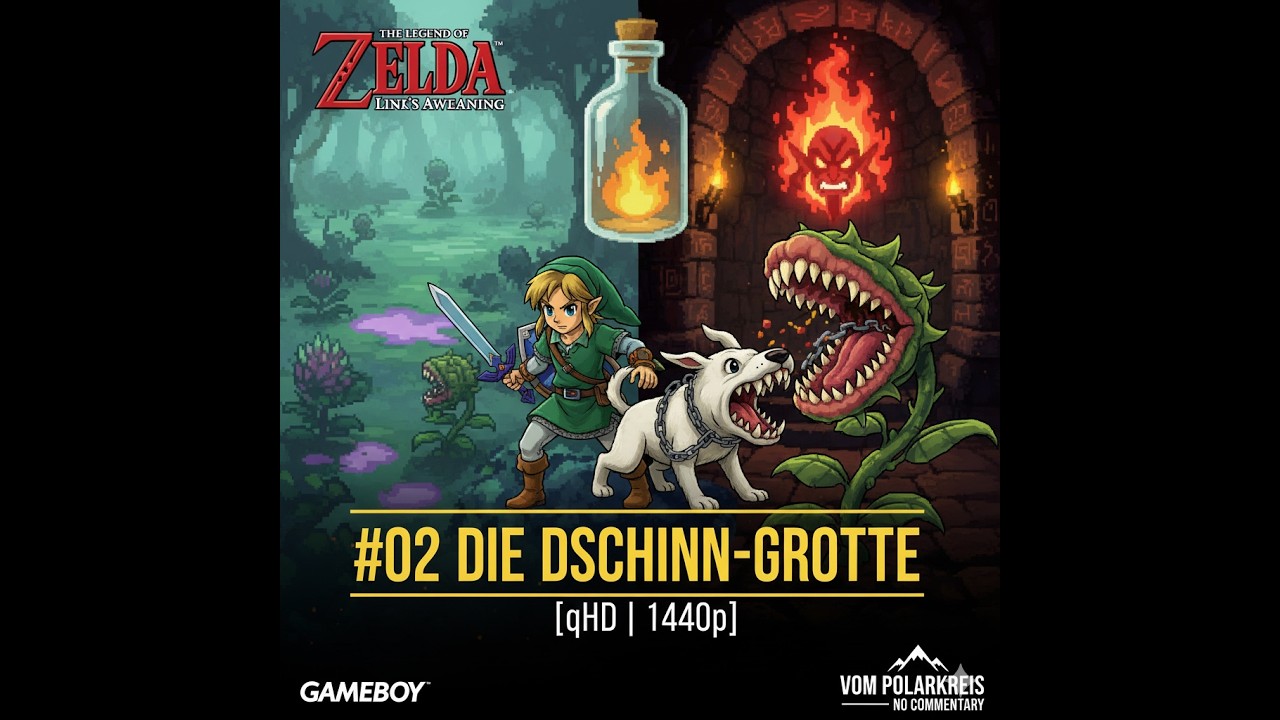 The Legend of Zelda: Link's Awakening (Gameboy) #02 Die Dschinn-Grotte & Struppis großer Hunger qHD