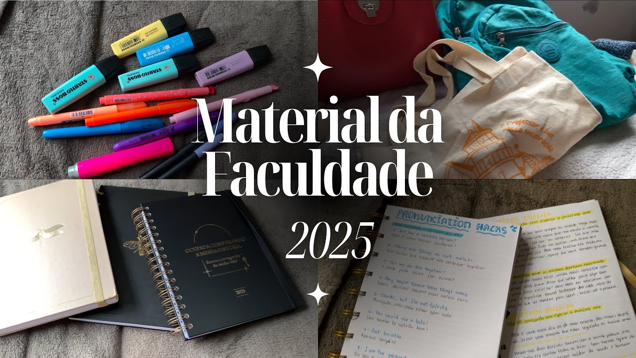 Material da Faculdade 2025📓🖊️🎒     #material #faculdade #2025