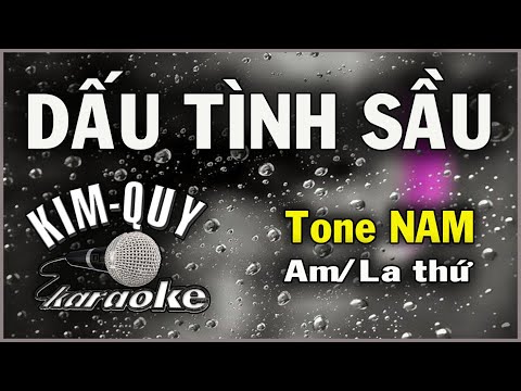 DẤU TÌNH SÂU - KARAOKE - Tone NAM ( Am/La Thứ )