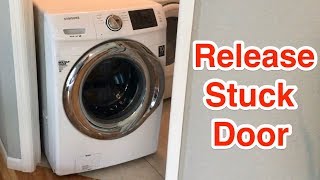 How to release Samsung washer or dryer stuck front load door.