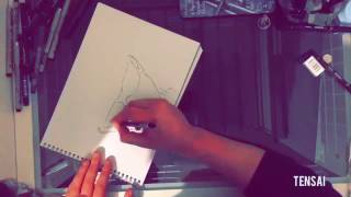 Drawing ' Tsukishima Kei ' from ' Haikyuu ' Timelapse Anime