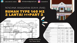 CARA MEMBUAT RAB RUMAH 2 LANTAI TYPE 140M2 PART 2