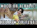 LIVE: Wood vs Acrylic. Hollow vs Flatboard