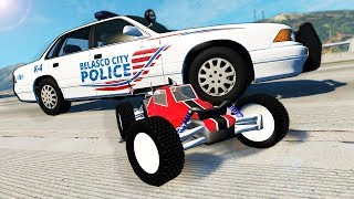 RC Cars Outrun Police During Epic Chase! - BeamNG Gameplay & Crashes - Cop Escape