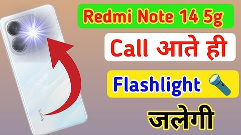 Redmi Note 14 5g notification light on/off kaise karen,incoming call flashlight setting Redmi phone
