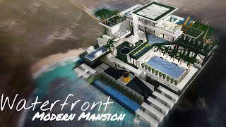 Modern Waterfront Mansion TOUR | 1.1 Million | Bloxburg