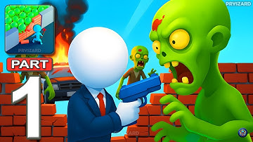 Escape Walls: Zombie Defense - Gameplay Walkthrough Part 1 - Build Walls & Survive (iOS, Android)
