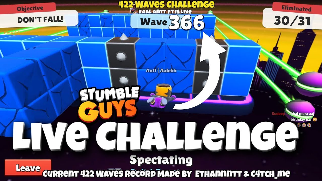 Live challenge for endless block dash world record on stumble guys