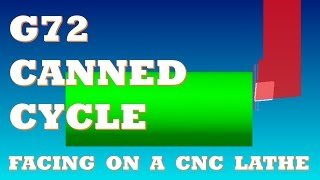 CNC LATHE PROGRAMMING LESSON 1  LEARN TO WRITE A G72 CANNED CYCLE FOR FACING ON A CNC LATHE