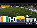 Dernières Minutes ⚽ Cote d'Ivoire 1-0 Equateur | Coupe du Monde 2026 | Simulation de jeu vidéo